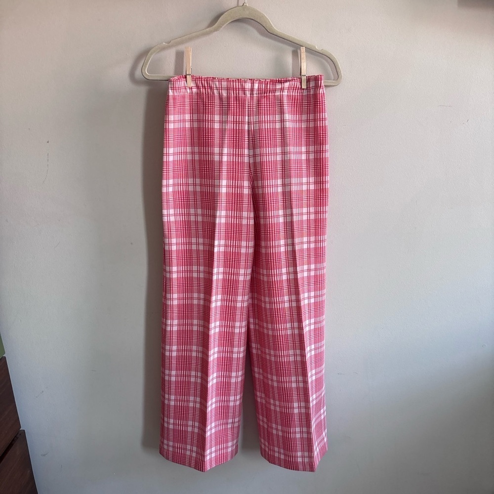 Vintage Sears Plaid Wide-Leg Pants - Picture 1 of 5